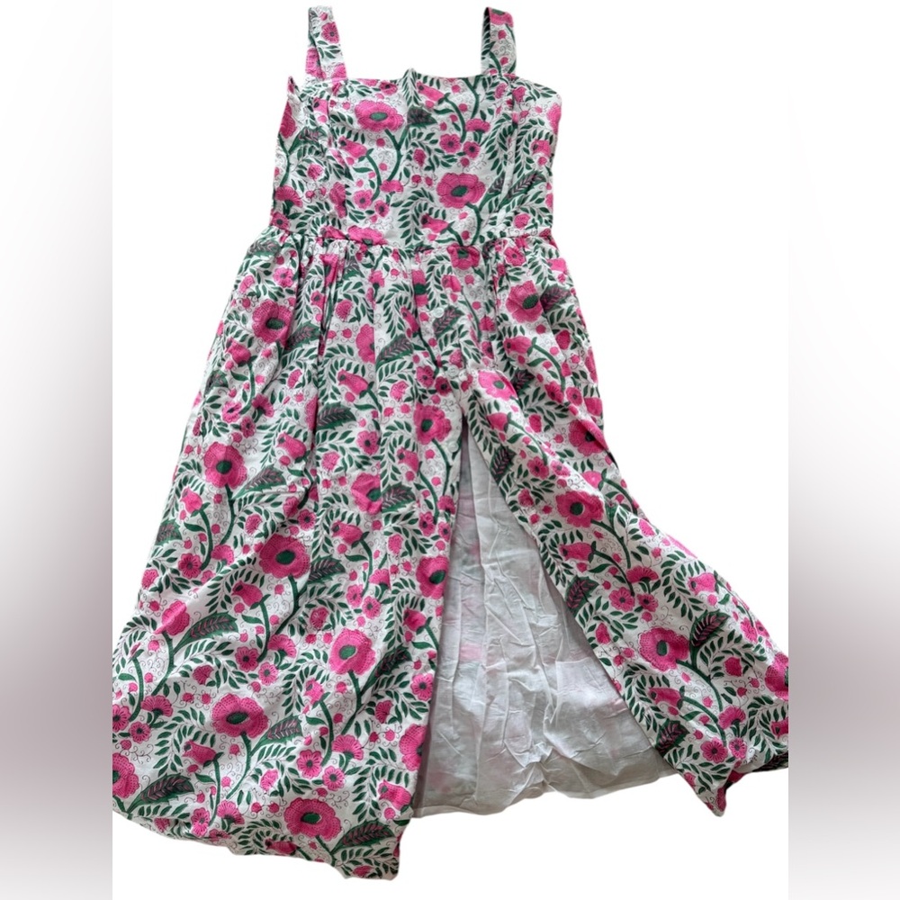 Floral Pink and Green Dress